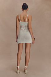 Everette Crochet Knit Mini Dress - Ivory